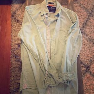 American Eagle Green Button Down