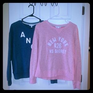 2 Victoria's Secret crew sweatshirts XS