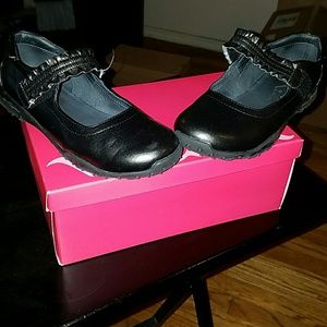 Little Girls Black Nina Shoes Size 3