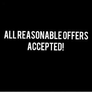 Accepting all reasonable offers.