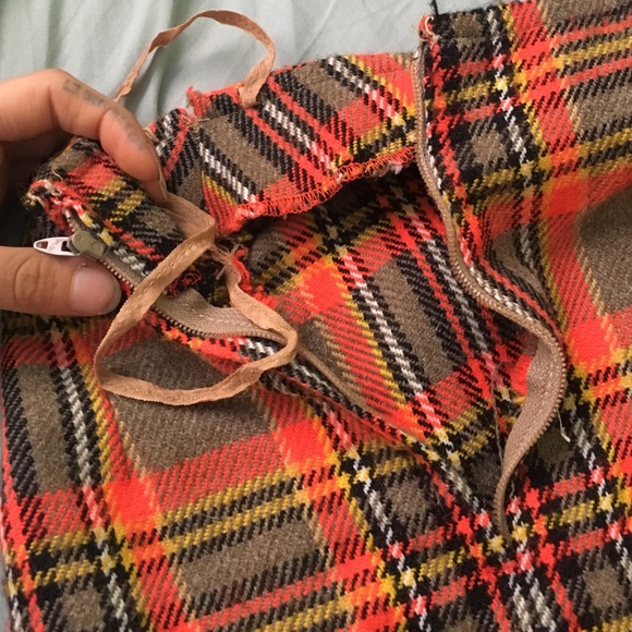 Vintage 50s plaid skirt - Picture 4 of 4
