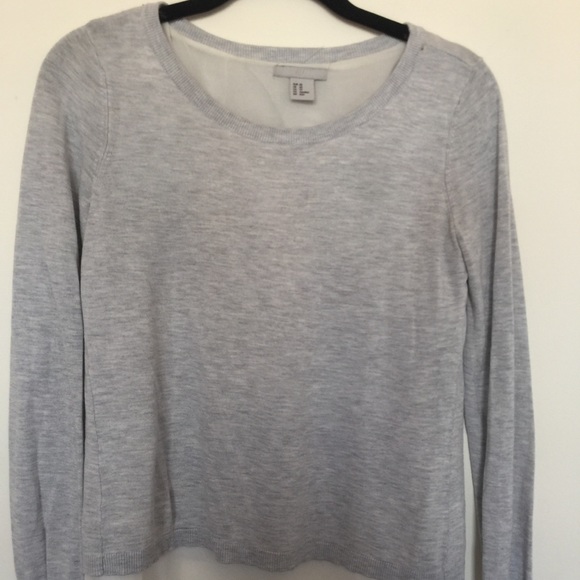 H&M draped back sweater with chiffon camisole - Picture 1 of 3