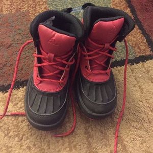Red and black ACG boots size 12 toddler EUC