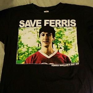 Black "Save Ferris" T shirt Size M