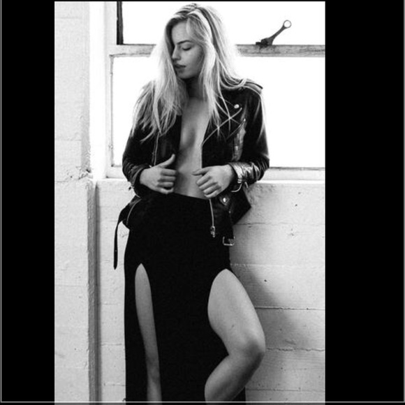 JOAH BROWN SLIT SKIRT