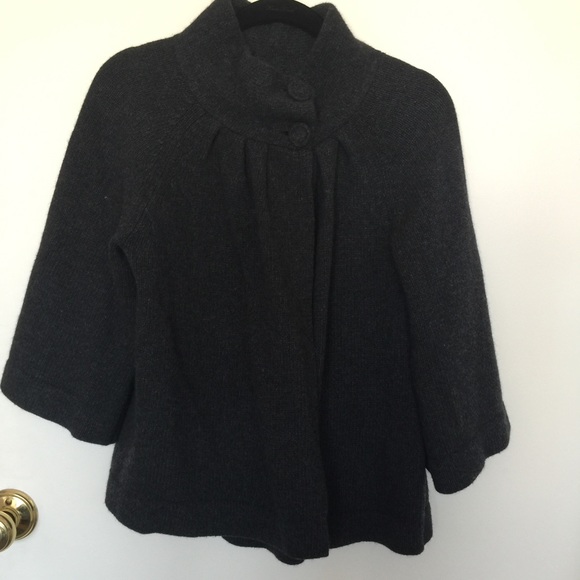Sarah Spencer Wool-Blend Cape-like Sweater - Picture 1 of 4