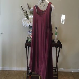 Maroon sleeveless blouse