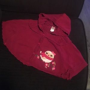 2T Gymboree Sweater With hood and owl