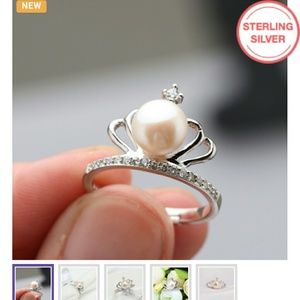 Sterling Silver Freshwater Cultured Crown Pearl