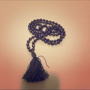 Pyrite gemstone Mala necklace
