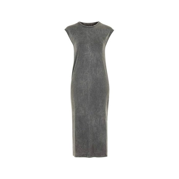 NWOT Topshop Cut-Out Back Maxi in Washed Grey