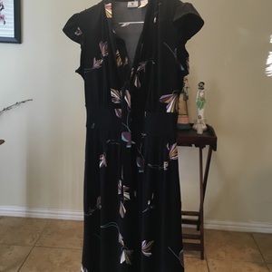 Short sleeve black summer dress
