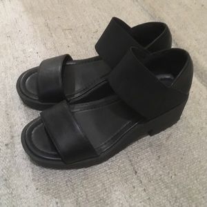 Silence + Noise Black Platform Sandals