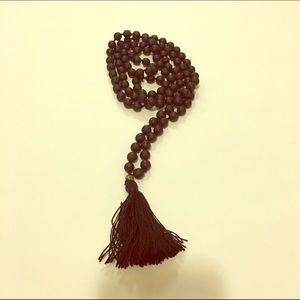Faceted onyx gemstone mala necklace
