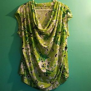 green floral top
