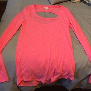 Vs pink Long sleeve cut out back