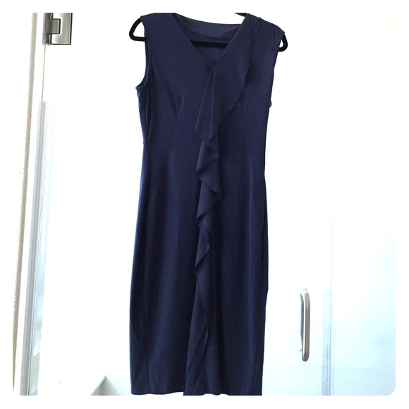 Tahari ruffle knee length dress