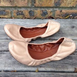 Shimmery pink ballet flats