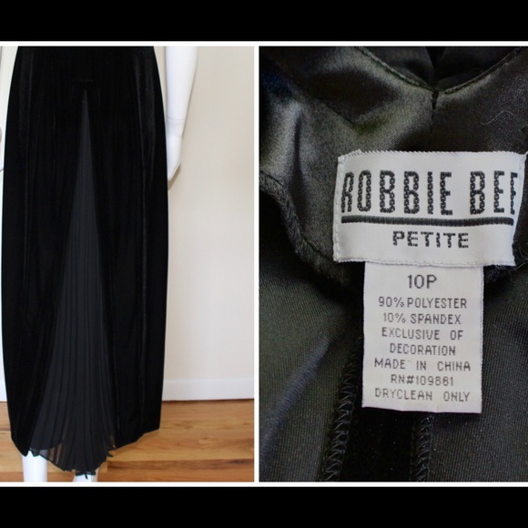 Vintage Black Velvet Art Deco Style Maxi Gown - Picture 4 of 4