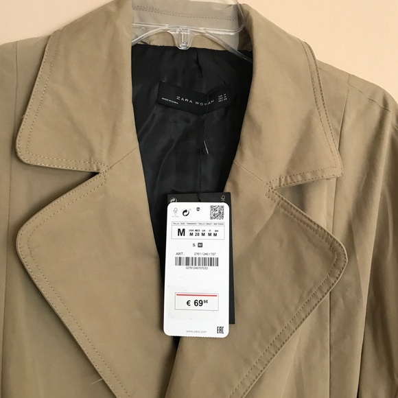 Zara Trench Coat Tan - Picture 2 of 4
