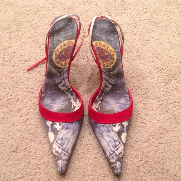 Casadei jean patterned heels - Picture 1 of 4