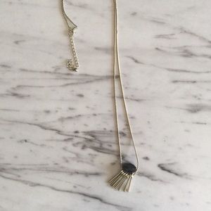 Long Necklace with Oval Pendant