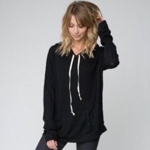 Brandy Melville Black Knit Hoodie 😍