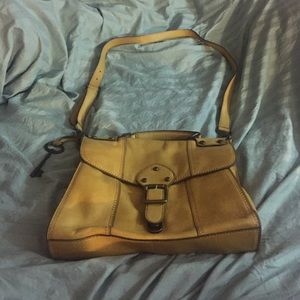 Fossil vintage mustard yellow crossbody.