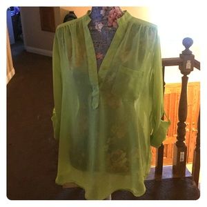 Sheer Lime green top