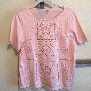 J. Crew top with SUPER intricate cut-out details.