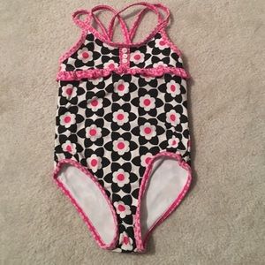 Flower print swimming suit