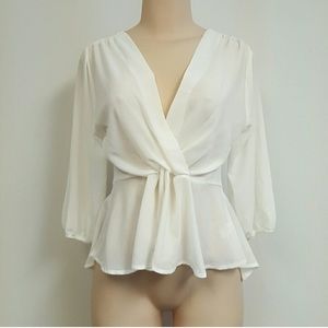 ACTIVE boho sheer top NWOT