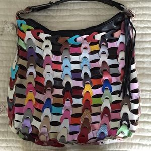 Colorful soft leather Hobo bag