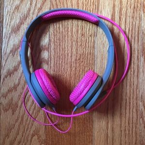 Gray & Pink Headphones