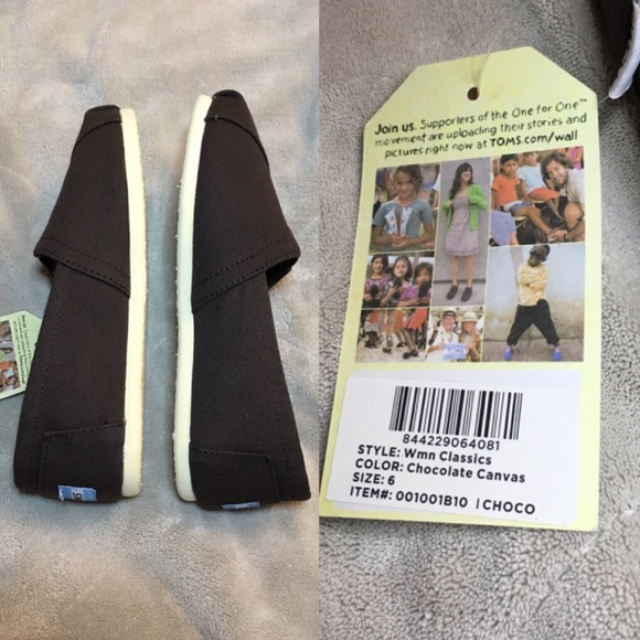 🚫Sold🚫New! Toms classic canvas choco size 6 - Picture 3 of 4