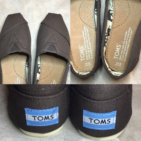 🚫Sold🚫New! Toms classic canvas choco size 6 - Picture 2 of 4