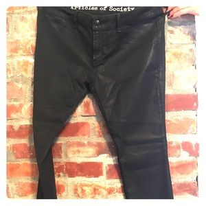 ARTICLES OF SOCIETY MYA COATED SKINNY JEANS