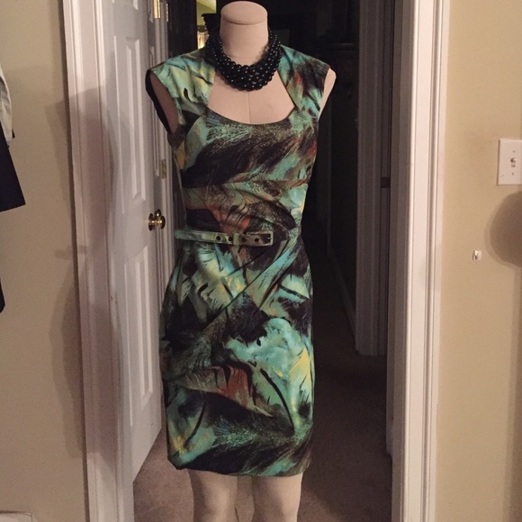 CACHE SHOW STOPPING GREEN DRESS - Picture 1 of 4