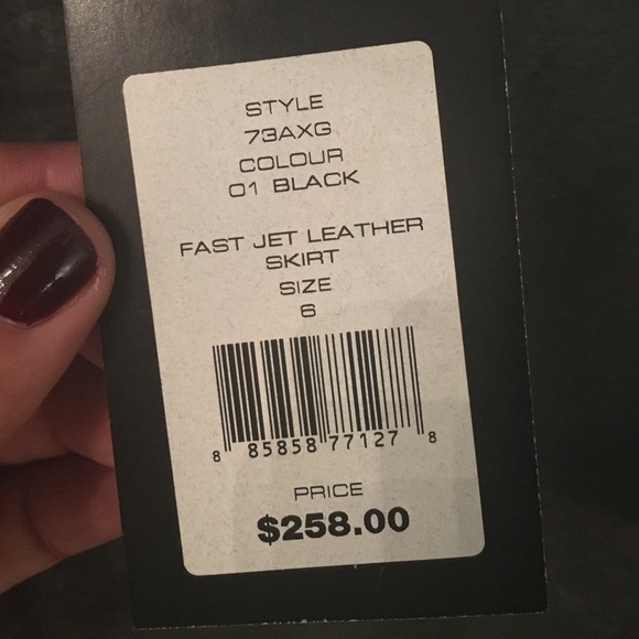 ❌SOLD: French Connection Jet Leather Skirt - Picture 2 of 4