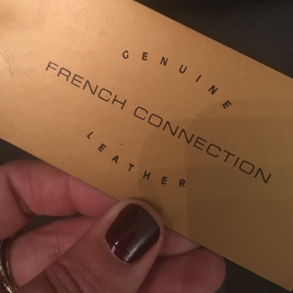 ❌SOLD: French Connection Jet Leather Skirt - Picture 3 of 4