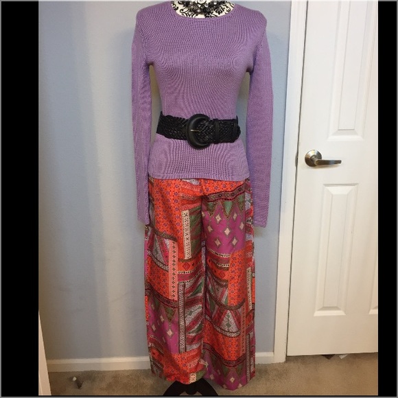 100% silk Palazzo Pants - Picture 2 of 4