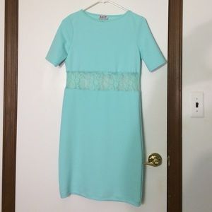 Tobi Mint Lace Dress