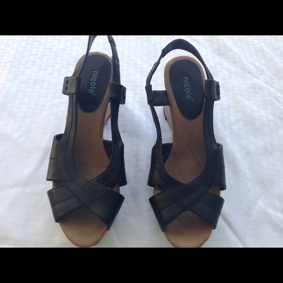 Black Ladies Slingback Sandals