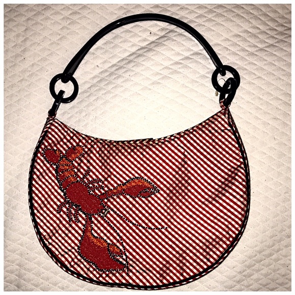 **SALE**Inge Christopher Red Gingham Lobster purse