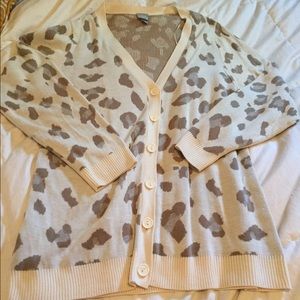 leopard print cardigan