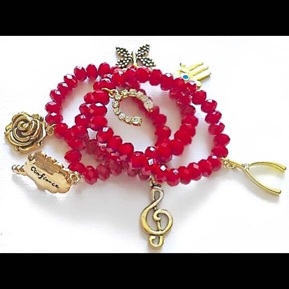 Kids Beaded Bracelet Set with Charms