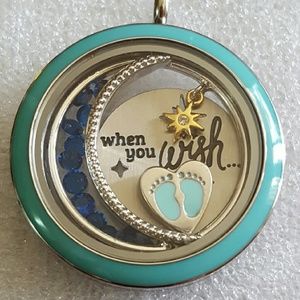 Blue Baby Moon Living Locket