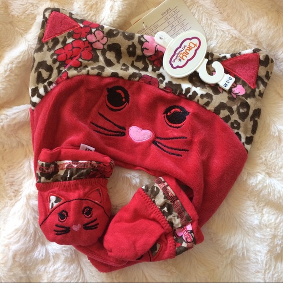 Girls Winter Hat and Mitten Combo 😻 0-3 months - Picture 3 of 3