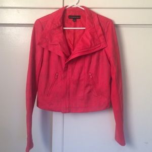Rock & Republic salmon red biker jacket