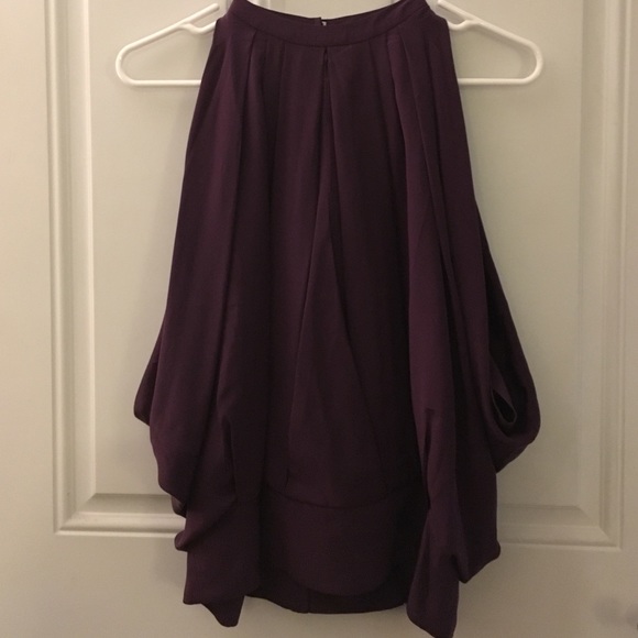 KENAR Purple Sleeveless Layered Top